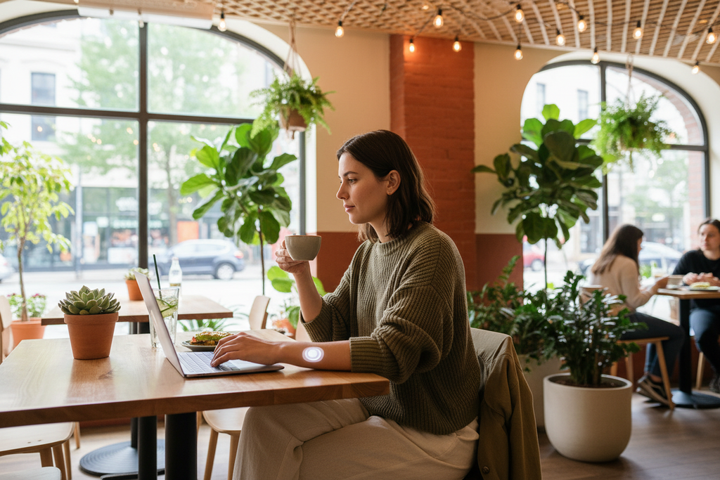 Focused cafe work session